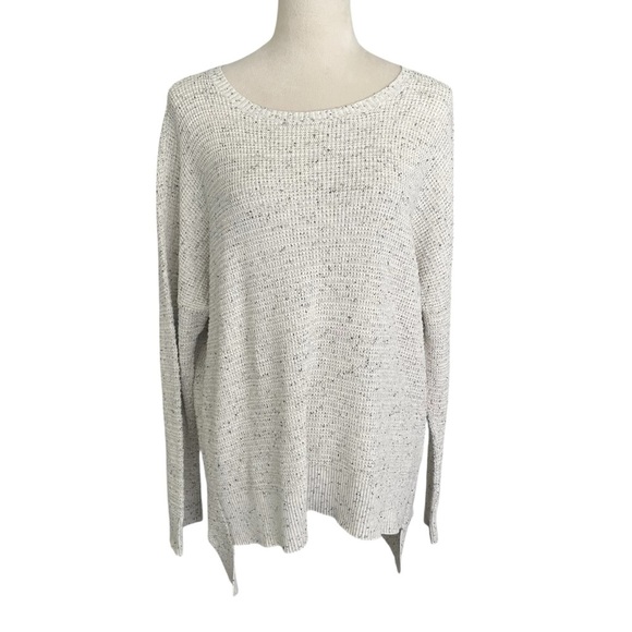 Eileen Fisher Organic Cotton Blend Neutral Lightweight Knit Sweater Women Sz XL - Picture 1 of 8